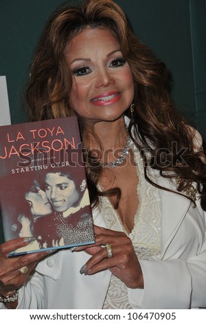 LOS ANGELES, CA - JUNE 28, 2011: La Toya Jackson at booksigning for her new memoir \