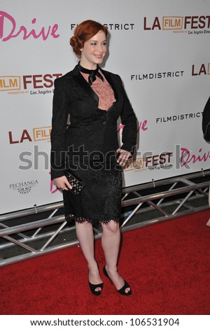 LOS ANGELES, CA - JUNE 17, 2011: Christina Hendricks at the premiere of her new movie \
