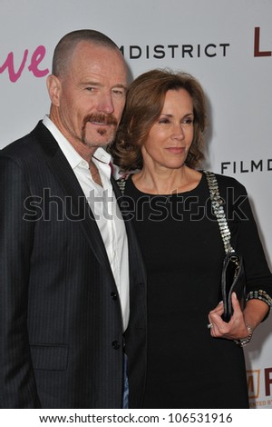 LOS ANGELES, CA - JUNE 17, 2011: Bryan Cranston & Robin Dearden at the premiere of her new movie \