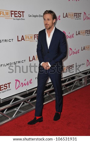 LOS ANGELES, CA - JUNE 17, 2011: Ryan Gosling at the premiere of his new movie \