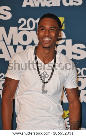 LOS ANGELES, CA - JUNE 5, 2011: Trey Songz at the 2011 MTV Movie Awards at the Gibson Amphitheatre, Universal Studios, Hollywood. June 5, 2011  Los Angeles, CA