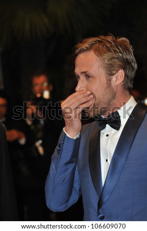 CANNES, FRANCE - MAY 20, 2011: Ryan Gosling at the premiere of his new movie \