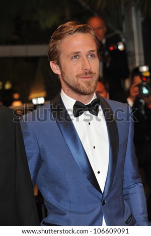 CANNES, FRANCE - MAY 20, 2011: Ryan Gosling at the premiere of his new movie \