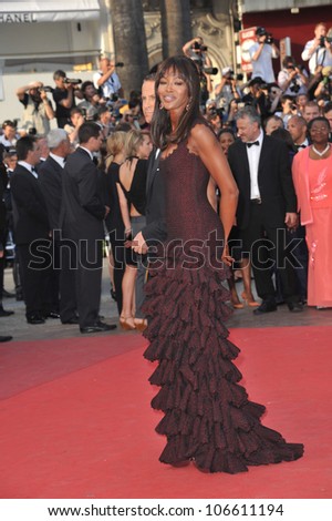 CANNES, FRANCE - MAY 17, 2011: Naomi Campbell at the gala premiere of \