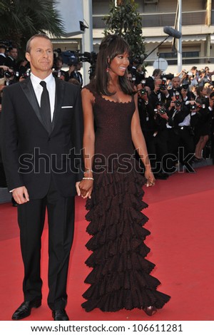CANNES, FRANCE - MAY 17, 2011: Naomi Campbell & Vladimir Doronin at the gala premiere of \
