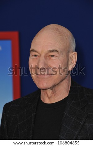 LOS ANGELES, CA - JANUARY 23, 2011: Patrick Stewart at the world premiere of his new animated movie \