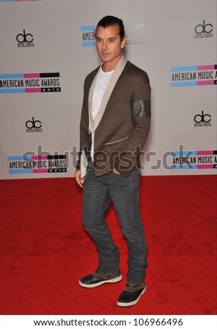 LOS ANGELES, CA - NOVEMBER 21, 2010: Gavin Rossdale at the 2010 American Music Awards at the Nokia Theatre L.A. Live.