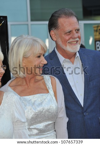 LOS ANGELES, CA - JUNE 23, 2010: Dame Helen Mirren with husband, director Taylor Hackford at the Los Angeles premiere of their new movie \