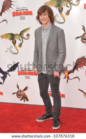 LOS ANGELES, CA - MARCH 21, 2010: Logan Miller at the Los Angeles premiere of Dreamworks Animation\'s \