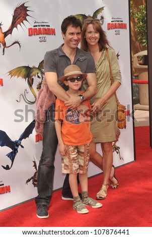LOS ANGELES, CA - MARCH 21, 2010: Eric McCormack & family at the Los Angeles premiere of Dreamworks Animation\'s \