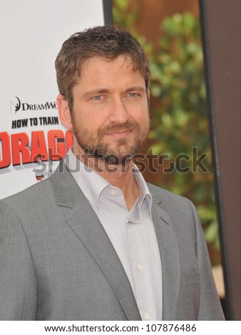 LOS ANGELES, CA - MARCH 21, 2010: Gerard Butler at the Los Angeles premiere of Dreamworks Animation\'s \