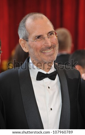 LOS ANGELES, CA - MARCH 7, 2010: Steve Jobs at the 82nd Annual Academy Awards at the Kodak Theatre, Hollywood.