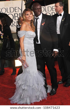 LOS ANGELES, CA - JANUARY 17, 2010: Heidi Klum & Seal at the 67th Golden Globe Awards at the Beverly Hilton Hotel.
