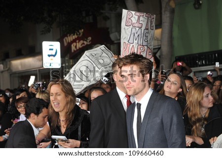 LOS ANGELES, CA - NOVEMBER 16, 2009: Robert Pattinson at the world premiere of his new movie \