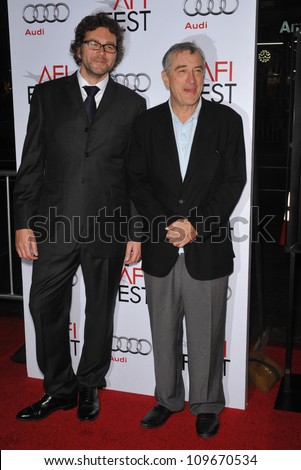 LOS ANGELES, CA - NOVEMBER 3, 2009: Director Kirk Jones (left) & Robert De Niro at the world premiere of their new movie 
