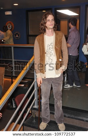 LOS ANGELES, CA - OCTOBER 19, 2009: Criminal Minds star Matthew Gray Gubler at party to celebrate the 100th episode of the show.