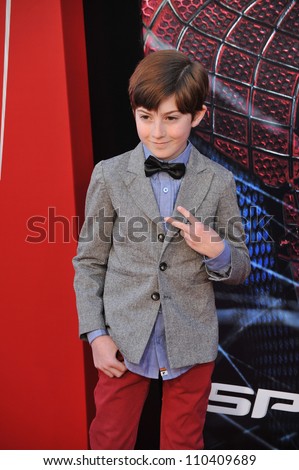 LOS ANGELES, CA - JUNE 29, 2012: Mason Cook at the world premiere of \
