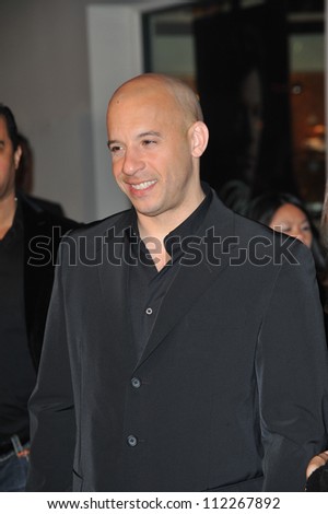 LOS ANGELES, CA - MARCH 12, 2009: Vin Diesel at the world premiere of his new movie \