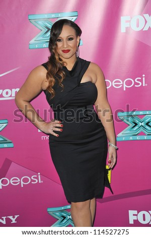 LOS ANGELES, CA - SEPTEMBER 11, 2012: Melanie Amaro, winner of the first X Factor USA, at Grauman\'s Chinese Theatre, Hollywood, for the season two premiere.