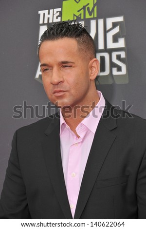 LOS ANGELES, CA - APRIL 14, 2013: Mike Sorrentino, aka The Situation, at the 2013 MTV Movie Awards at Sony Studios, Culver City.
