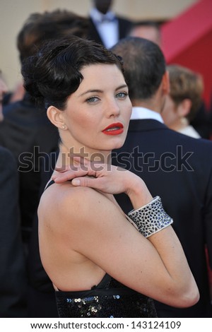 CANNES, FRANCE - MAY 17, 2013: Delphine Chaneac at the gala premiere of \