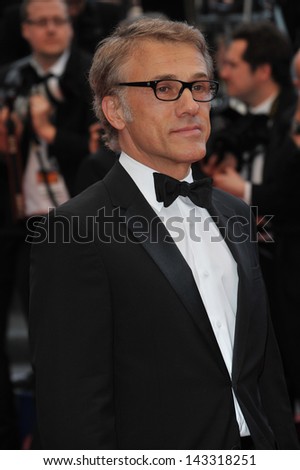 CANNES, FRANCE - MAY 19, 2013: Christoph Waltz at the gala screening for \