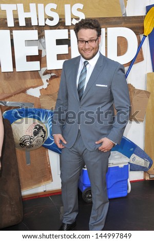 LOS ANGELES, CA - JUNE 3, 2013: Seth Rogen at the world premiere of his movie \