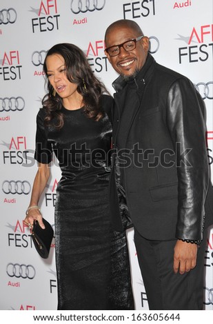 LOS ANGELES, CA - NOVEMBER 9, 2013: Forest Whitaker & wife Keisha at the Los Angeles premiere of his movie \