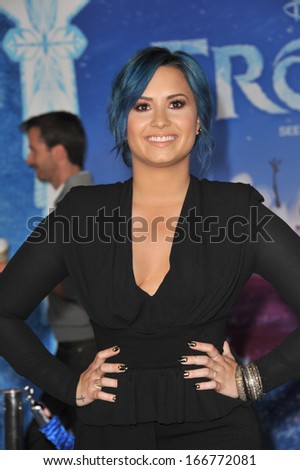 LOS ANGELES, CA - NOVEMBER 19, 2013: Demi Lovato at the premiere of her movie 
