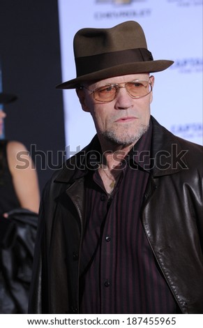 LOS ANGELES, CA - MARCH 13, 2014: Michael Rooker at the world premiere of 