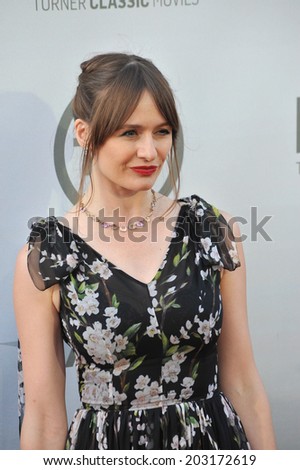 LOS ANGELES, CA - JUNE 5, 2014: Emily Mortimer at the 2014 American Film Institute\'s Life Achievement Awards honoring Jane Fonda, at the Dolby Theatre, Hollywood.