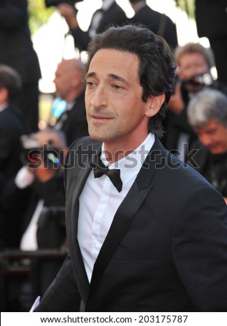 CANNES, FRANCE - MAY 24, 2014: Adrien Brody at the gala awards ceremony at the 67th Festival de Cannes.