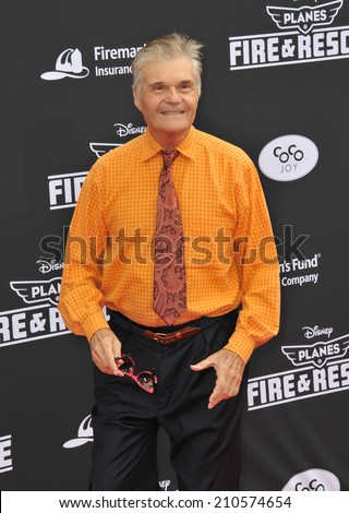 LOS ANGELES, CA - JULY 15, 2014: Fred Willard at the world premiere of his movie Disney's 