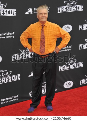 LOS ANGELES, CA - JULY 15, 2014: Fred Willard at the world premiere of his movie Disney\'s \