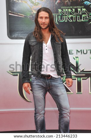 LOS ANGELES, CA - AUGUST 3, 2014: Zach McGowan at the premiere of \