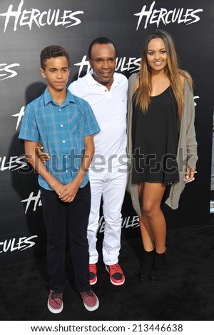 LOS ANGELES, CA - JULY 23, 2014: Former boxer Sugar Ray Leonard at the premiere of \