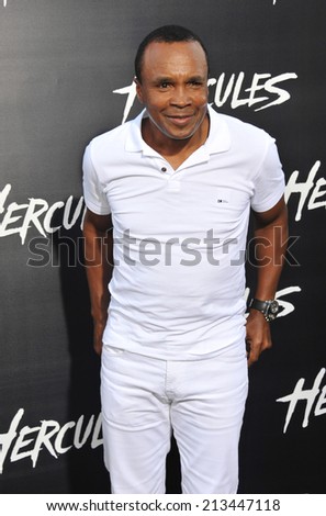 LOS ANGELES, CA - JULY 23, 2014: Former boxer Sugar Ray Leonard at the premiere of \