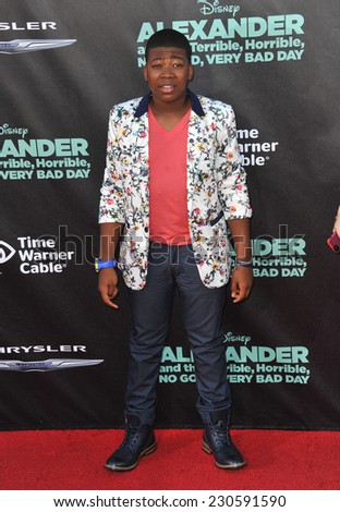LOS ANGELES, CA - OCTOBER 6, 2014: Mekhi Matthew Curtis at the world premiere of his movie \