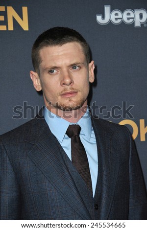 LOS ANGELES, CA - DECEMBER 15, 2014: Jack O\'Connell at the Los Angeles premiere of his movie \