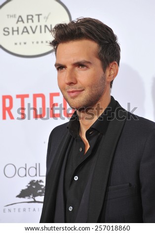 LOS ANGELES, CA - JANUARY 21, 2015: Guy Burnet at the Los Angeles premiere of his movie 