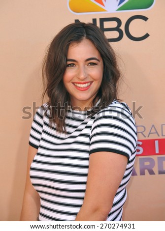 LOS ANGELES, CA - MARCH 29, 2015: Alanna Masterson at the 2015 iHeart Radio Music Awards at the Shrine Auditorium.