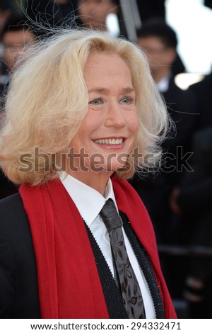 CANNES, FRANCE - MAY 22, 2015: Brigitte Fossey at the gala premiere of \