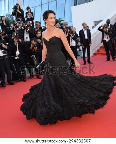 CANNES, FRANCE - MAY 22, 2015: Linda Hardy at the gala premiere of 