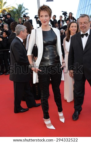 CANNES, FRANCE - MAY 22, 2015: Natacha Polony at the gala premiere of \