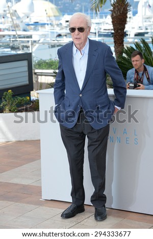 CANNES, FRANCE - MAY 20, 2015: Michael Caine at the photocall for his movie \