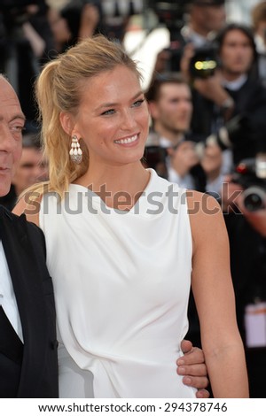 CANNES, FRANCE - MAY 13, 2015: Bar Refaeli at the gala opening ceremony of the 68th Festival de Cannes.