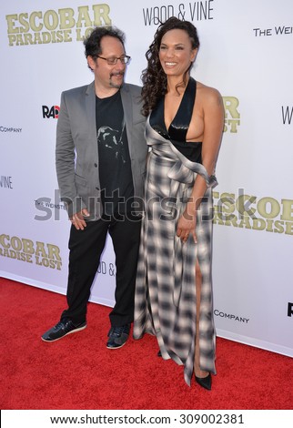 LOS ANGELES, CA - JUNE 22, 2015: Actress Amber Dixon Brenner & husband editor David Brenner at the Los Angeles premiere of \