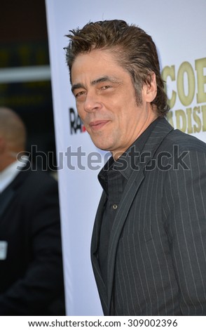LOS ANGELES, CA - JUNE 22, 2015: Actor Benicio Del Toro at the Los Angeles premiere of his movie 