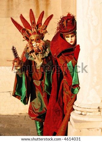 Two masquerades in the carnival of Venice