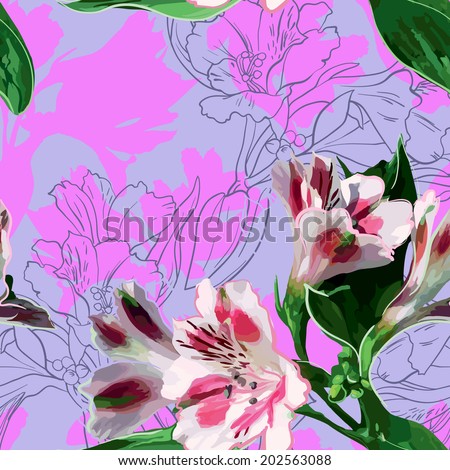 beautiful exotic flowers white colors with green leaves